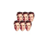 Star Cutouts Ltd SMP381 6 X Elvis Presley Party and Gift The King Masks, Multicolour, One Size