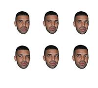 Star Cutouts Ltd SMP390 6 x Drake Masks Includes Tabs and Elastics, Multicolour, Regular