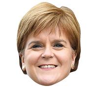 STAR CUTOUTS Nicola Sturgeon Politician Single Tabs and Elastic Perfect FunCardboard Face Mask. Talking Point, Fun for Events and Parties, CARDBOARD, Multicolour, ONE Size