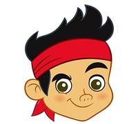 Star Cutouts Printed Card Mask of Jake - Jake and the Neverland Pirates