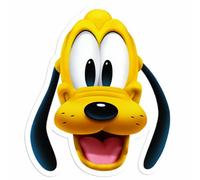Star Cutouts Printed Card Mask of Pluto, Yellow