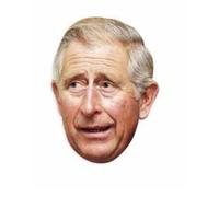 Star Cutouts Printed Card Mask of Prince Charles