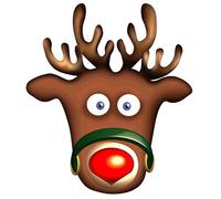 Star Cutouts Printed Card Mask of Rudolph Mask