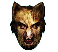 Star Cutouts Printed Card Mask of Werewolf Face Mask