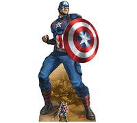 Star Cutouts SC1409 Avengers Marvel Legends Captain America Cardboard Cutout - Earth's Mightiest Hero - Perfect for Marvel Fans, Collectors, Parties & Events Height 184cm