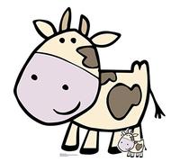 STAR CUTOUTS SC1442 Cute Cow Farmyard Animal Cardboard Cut Out Height 103cm - Ideal for Animal Theme, Parties, Birthdays & Fans, Room Decorations & Events