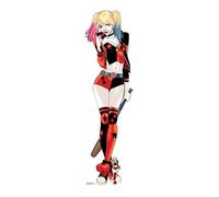 Star Cutouts SC1454 Harley Quinn Baseball Bat Cardboard Cutout Perfect for Superhero Birthdays, Weddings and Events Height 177cm, Multicolour
