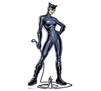 STAR CUTOUTS SC1456 Catwoman with Whip Lifesize Cardboard Free Mini Cutout Height 179cm, Solid, Multicolour, Regular