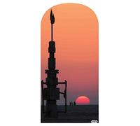 STAR CUTOUTS Ltd SC1459 Jakku Sunset Background Backdrop Brilliant for Star Wars Fancy Dress, Photo Booths and Events Height 184cm Width 90cm, Multicolour
