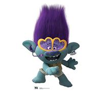 STAR CUTOUTS SC1502 Mini Branch Glasses Trolls World Tour Height 93cm Width 63cm, Solid, Multicolour, Regular