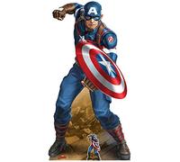 Star Cutouts SC1531 Captain America Avengers Marvel Lifesize Cardboard Cut Out With Mini - Perfect for Marvel Fans, Parties, and Events