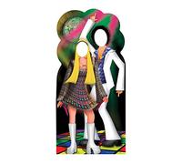 Star Cutouts SC190 Disco Couple Stand-in Lifesize Cardboard Cutout Perfect Disco & 70s Party Decoration 190cm/6ft 2in Tall