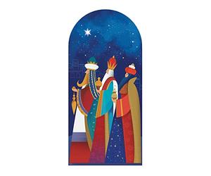 Star Cutouts SC4199 - Three Kings Christmas With Gifts Cardboard Cutout, Traditional Holiday Decoration