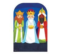 Star Cutouts SC4230 - Three Kings Christmas Child Stand-In Cardboard Cutout, Festive Holiday Display