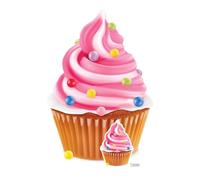 Star Cutouts SC4359 Pink Cupcake Swirl Star Mini Cardboard Cutout with Mini