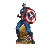 Star Cutouts SC4384 Captain America Star Mini Small Cardboard Cutout with Mini - Perfect for Marvel Fans, Parties, and Events