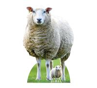Star Cutouts SC4437 Sheep Farm Animal Cardboard Cut Out Height 94cm - Ideal for Animal Theme, Parties, Birthdays & Fans, Room Decorations & Events