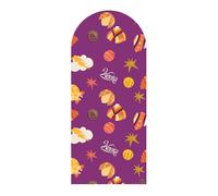 Star Cutouts SC4493 Wonka Purple Sweets & Stars Backdrop Single Cardboard Cut Out Height 185cm