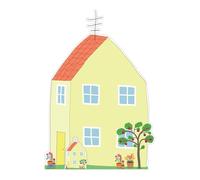 Star Cutouts SC4498 Peppa Pig House with Apple Tree Cardboard Cutout 133cm - Peppa Pig Birthday Party Display & Kids Room Decoration
