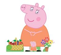 Star Cutouts SC4526 Peppa Mummy Pig Cardboard Cutout - Happy Peppa Pig Party Supplies 4PCS Peppa Pig Theme, For A Happy Birthday & Room Decorations for Kids Boys Girls - Tallest Cutout Height 95cm