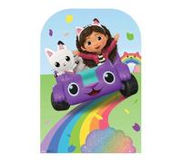 Star Cutouts SC4566 Gabbys Dollhouse Carlita, Pandy Paws Driving on Rainbow Stand-In Cardboard Cut Out Height 131cm