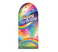Star Cutouts SC4615 Rainbow Birthday Backdrop Sailboard Cardboard Cut Out Height 185cm