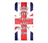Star Cutouts SC4622 Keep Calm & Party On Union Jack Backdrop Sailboard Cardboard Cut Out Height 191cm - Ideal for British Theme, Birthdays, Parties, National Celebrations & VE Day Decorations