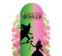 Star Cutouts SC4771 Wicked: For Good Glinda & Elphaba Silhouette Backdrop Lifesize Cardboard Cutout 185cm - Pink & Green Wicked Party Decoration, Birthday Display & Photo Backdrop
