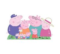 Star Cutouts SC4861 Peppa Pig Family Group Cutout - Peppa, George, Mummy, Daddy, Grandpa, Granny and Baby Evie Pig Cardboard Cut Out Height 91cm