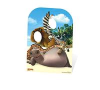 STAR CUTOUTS SC971 Madagascar Cardboard Cutout Stand-In - Marty, Alex, Lion, Zebra & Hippo - Madagascar Party & Birthday Supplies Height 130cm
