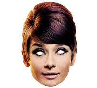 Star Cutouts Ltd SM139 Star Cutouts Printed Card Mask of Audrey Hepburn, Solid, Multicolour, Regular