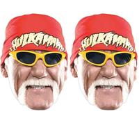 STAR CUTOUTS SM400 Hulk Hogan WWE Party Decorations Single Face Mask Amazing Talking Point & Gift for WWE Fans (Pack of 2)
