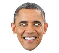 Star Cutouts SM411 Barack Obama Mask Printed Card Fun Talking Point, Fun for Events and Parties