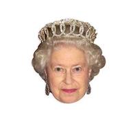 STAR CUTOUTS SM43 Printed Card Elizabeth II, Queen Mask