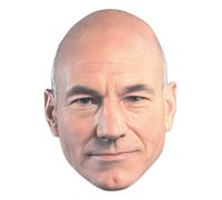 Star Cutouts SM515 Captain Picard Mask (Patrick Stewart) Star Trek - Tabs & Elastic - Great for Parties & Cosplay