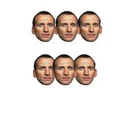 Star Cutouts SMP239 Doctor Who Ninth Doctor Christopher Eccleston 6 Pack Cardboard Face Masks - Sci-Fi Costume Fancy Dress Fan Set