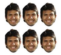 Star Cutouts SMP364 6 PACK Sergio Aguero Mask, One Size