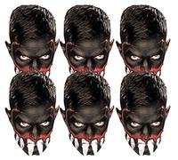 STAR CUTOUTS SMP417 WWE Finn Balor 6 Pack Cardboard Face Masks - Wrestling Costume Fancy Dress Fan Set