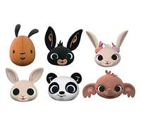 Star Cutouts SMP451 Bing Bunny 6 Pack Cardboard Face Masks - Charlie, Coco, Pando, Sula, Flop & Bing Kids Party Set