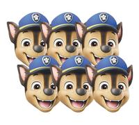 Star Cutouts SMP469 Chase Paw Patrol 6 Pack Paw Patrol Cardboard Face Mask Height 30cm
