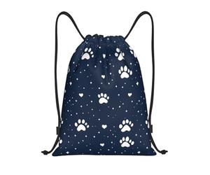 Star Dog Paw Heart Drawstring Backpack Versatile Drawstring Bags Scratch Draw String Back Bag For Yoga Swim Fishing 39X46Cm