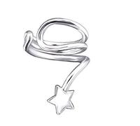 Star Ear Cuff 925 Sterling Silver Climber Clip On Cartilage Earring