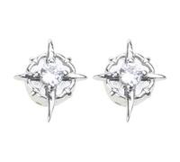 Star Earring Non-Piercing Cheater Fake Ear Gauges Stainless Steel Strong Magnet Ear Clip Jewelry Fake Cheater Earrings Gauges Star