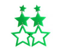 Star Earrings For Women Color Hollow Dangle Sparkle- Drop Jewelry Gift Valentines Day Big Star Earrings For Women