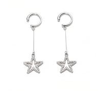 Star Earrings For Women Sparkle Rhinestone Big Star Dangle Drop Earring Glitter Stars Stud Earring For Holiday Weddings Birthday Concert Parties Jewelry, One Size, Alloy Steel, No Gemstone