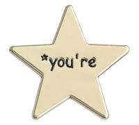Star Enamel Pin Gold Brooch - "I Tried It" Badge, Klein, Non-precious metal