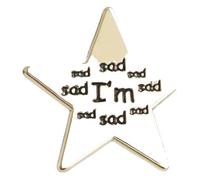 Star Enamel Pin Gold Brooch - "I Tried It" Badge, Klein, Non-precious metal