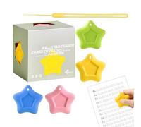 Star Erasers for - Functional Modern Stylish, Set of 4, Anti-Lost Eraser with Strap, Teachers Classroom Homework Exams Library | Multipurpose Outdoor Indoor Utility