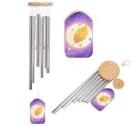 Star Eucalyptus Leaf Memorial Wind Chime for Outside 20.5" Windchimes for Loss of Loved One Mother Father Deep Tone Decor Patio Garden Porch Sympathy Gift for Bereavement Condolence Funeral