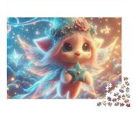 Star Fairy Flying 1000pc Heavy-duty Cardboard Puzzle for Brain Teaser Lovers Team Building Leisure Entertainment Home Leisure Time 52x38cm/1000pcs